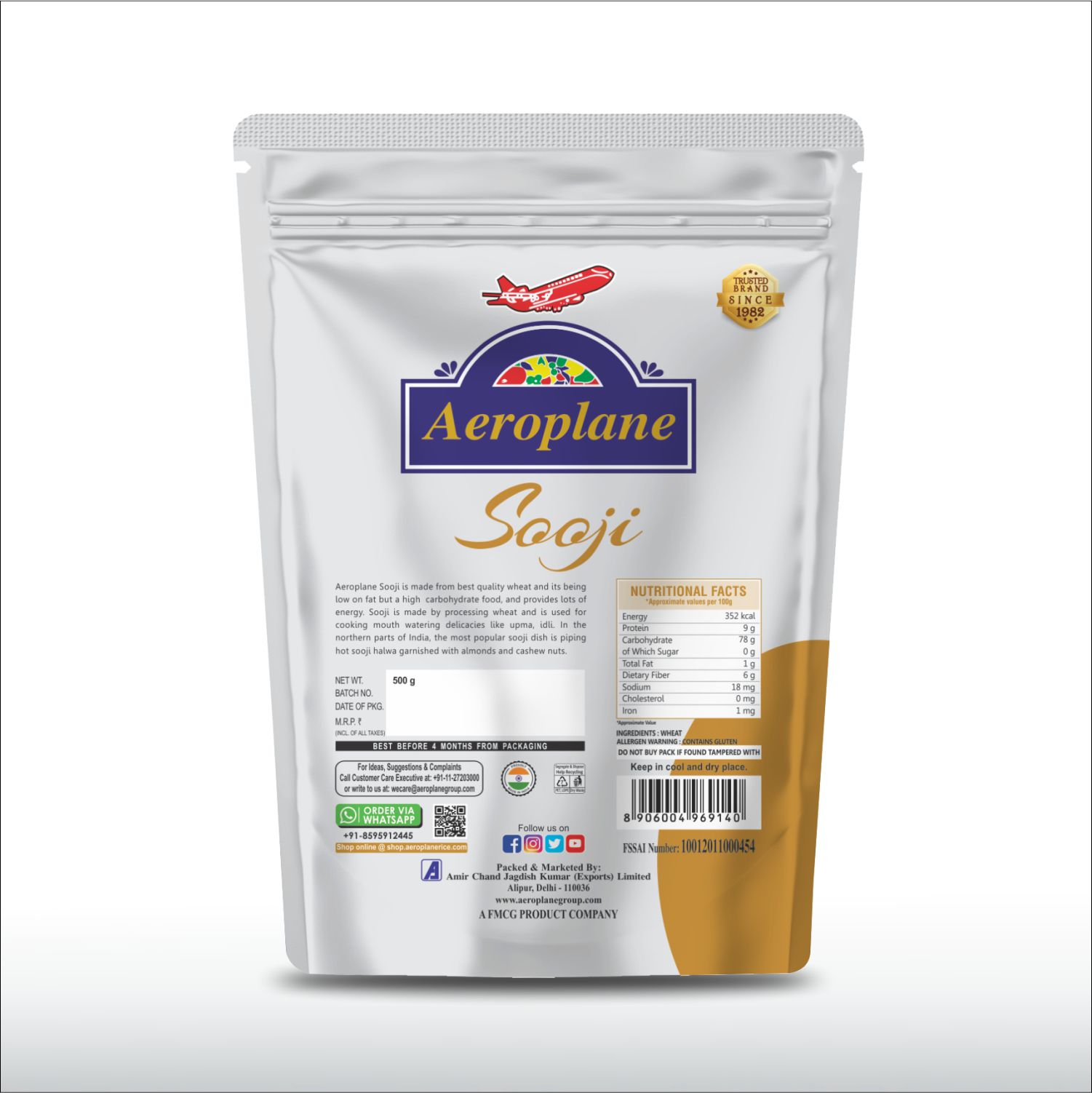 Aeroplane Sooji - 500gm - Image 3